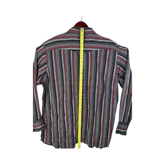 Wrangler Western Flannel Shirt Men’s 2XT Tall Red/Black Plaid Pearl Snap Cotton - Picture 9 of 13